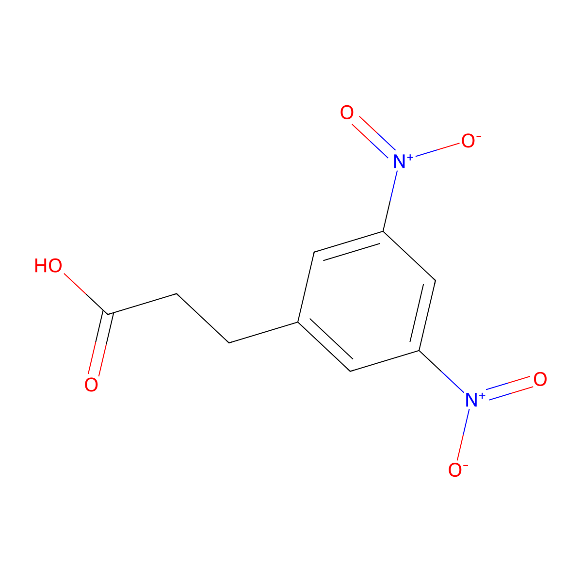 3-(3,5-Dinitrophenyl)propanoic acid molecular structure, CAS 42287-92-3