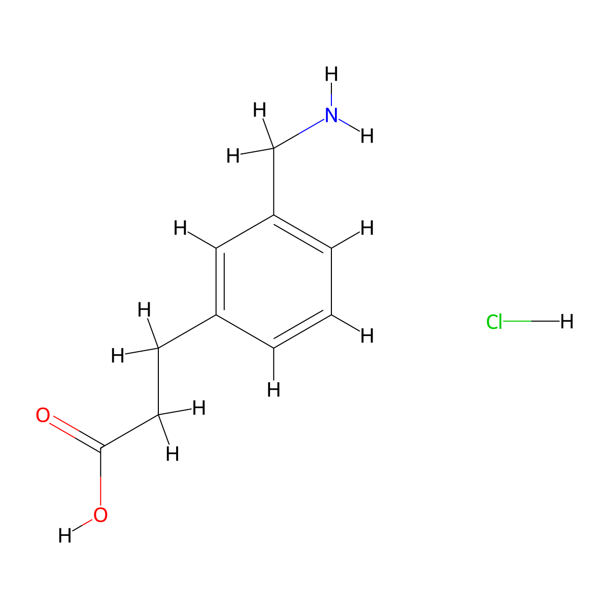 3-[3-(Aminomethyl)phenyl]propanoic acid hydrochloride molecular structure, CAS 42287-96-7