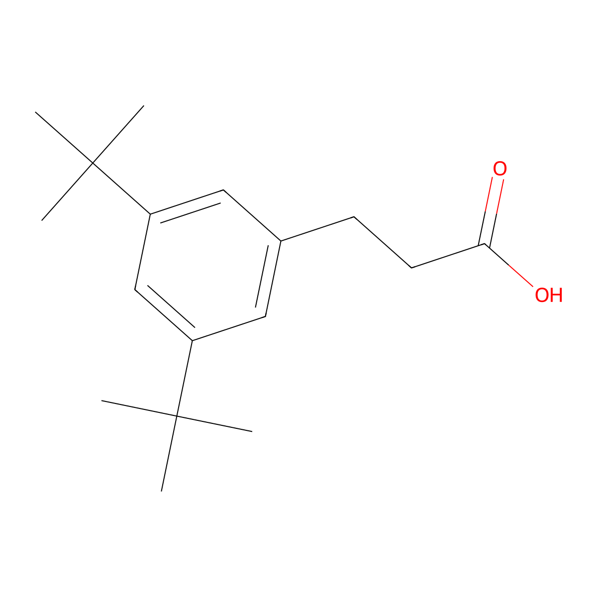 3-(3,5-Di-tert-butylphenyl)propanoic acid molecular structure, CAS 42288-01-7