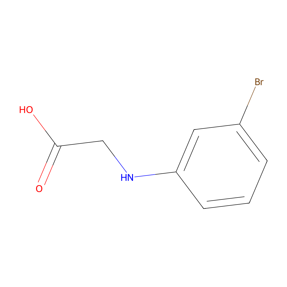 N-(3-bromophenyl)glycine molecular structure, CAS 42288-20-0