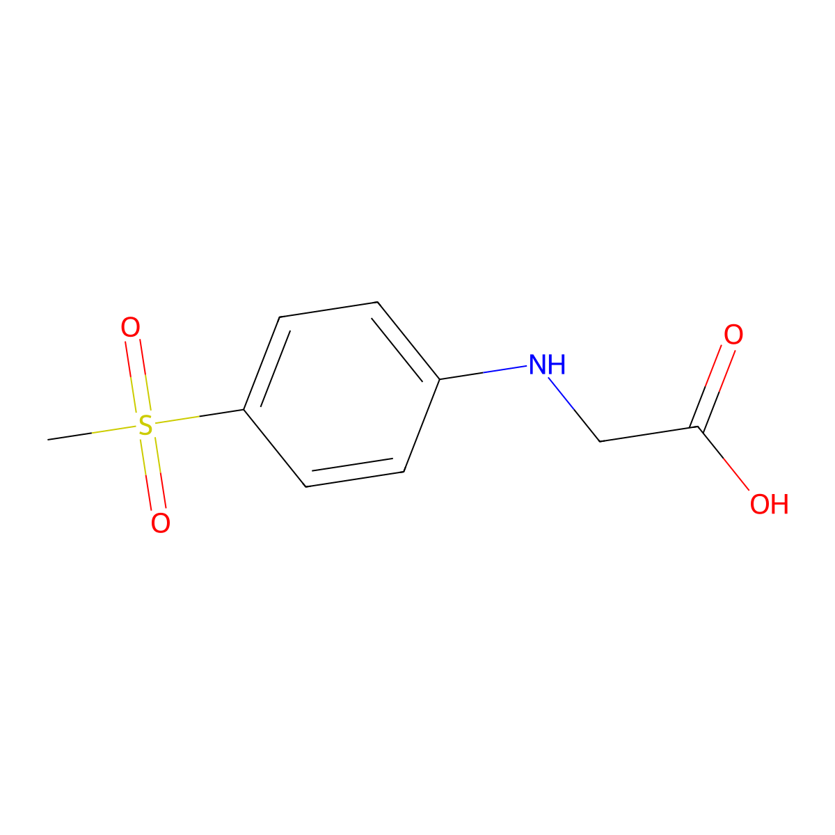 2-[(4-Methanesulfonylphenyl)amino]acetic acid molecular structure, CAS 42288-25-5
