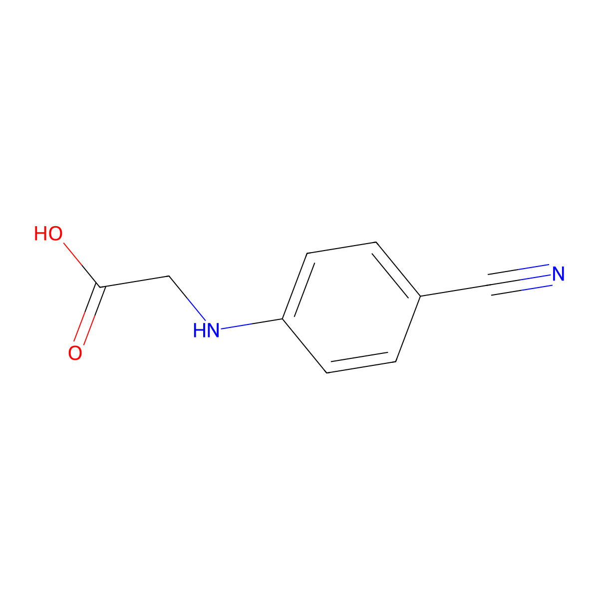 N-(4-Cyanophenyl)glycine molecular structure, CAS 42288-26-6