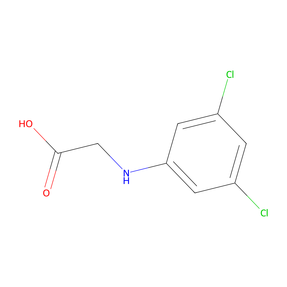 (3,5-Dichlorophenyl)glycine molecular structure, CAS 42288-29-9