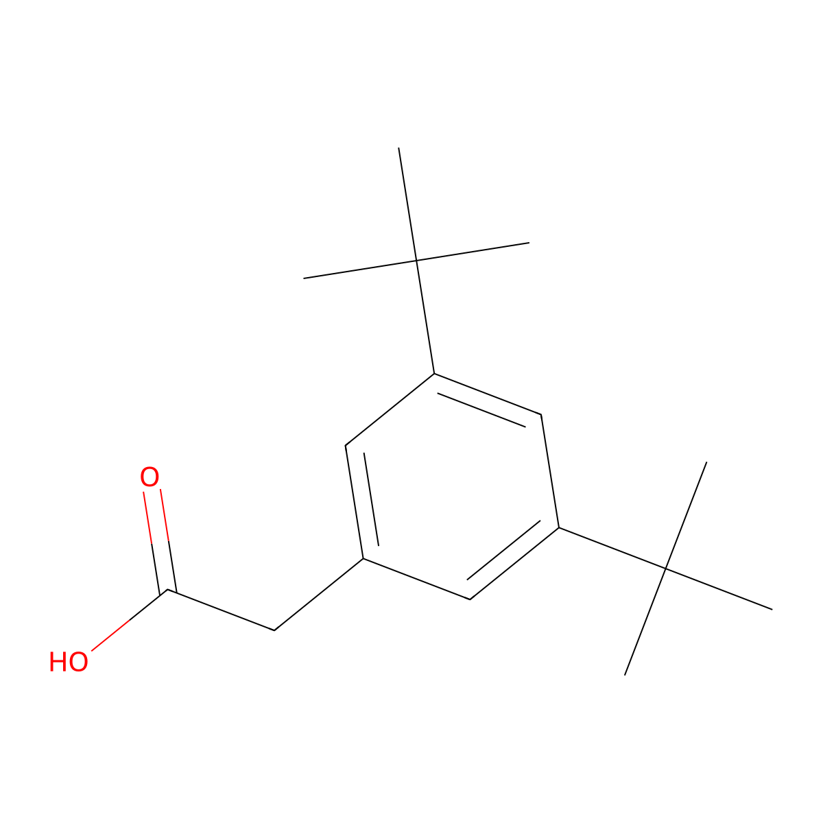 2-(3,5-Di-tert-butylphenyl)acetic acid molecular structure, CAS 42288-54-0