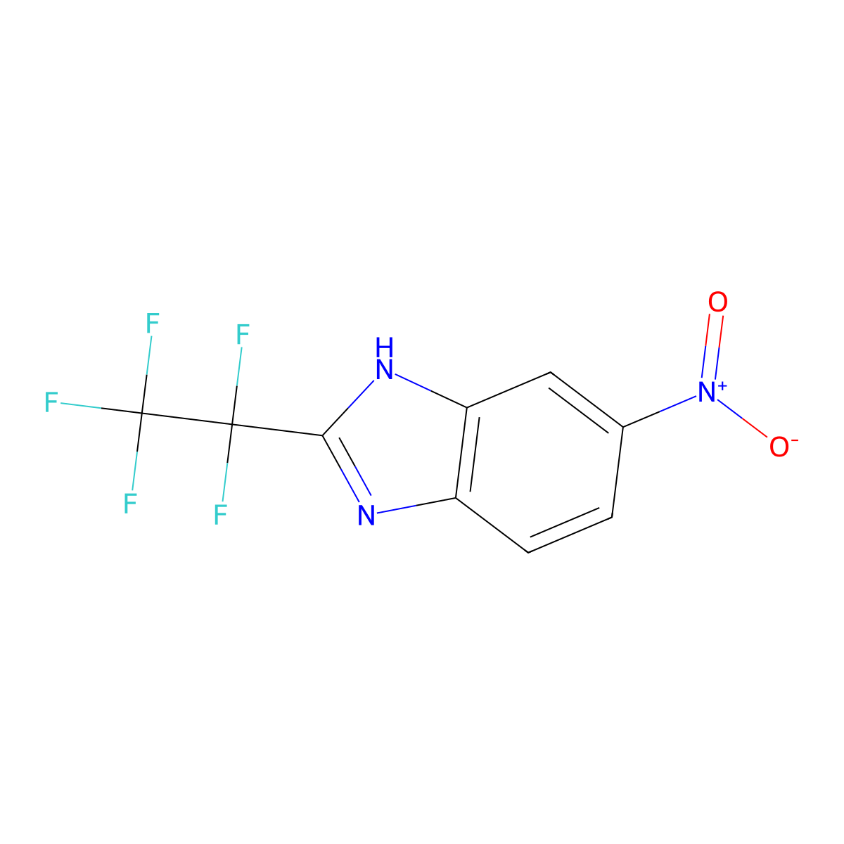 6-Nitro-2-(pentafluoroethyl)-1H-benzimidazole molecular structure, CAS 4229-01-0