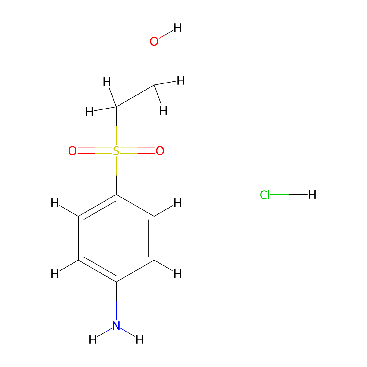 2-(4-Aminobenzenesulfonyl)ethan-1-ol hydrochloride molecular structure, CAS 4229-23-6