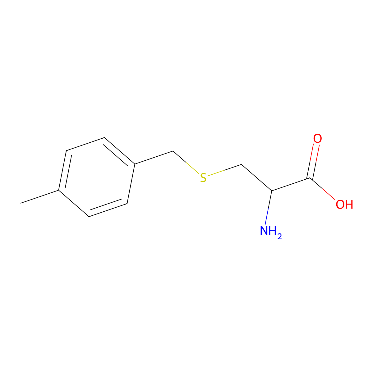 S-p-Methylbenzyl-L-cysteine molecular structure, CAS 42294-52-0