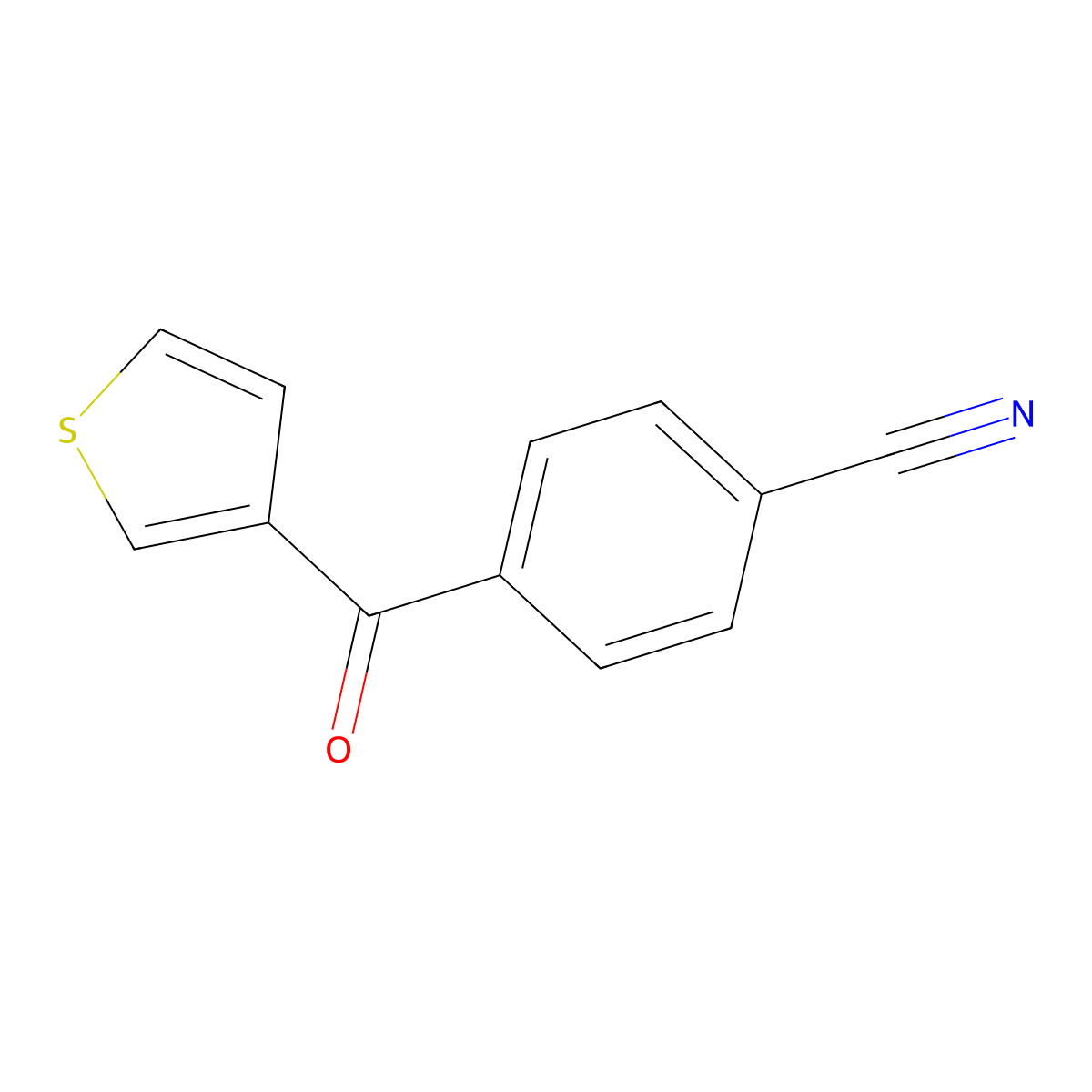 3-(4-Cyanobenzoyl)thiophene molecular structure, CAS 42296-08-2