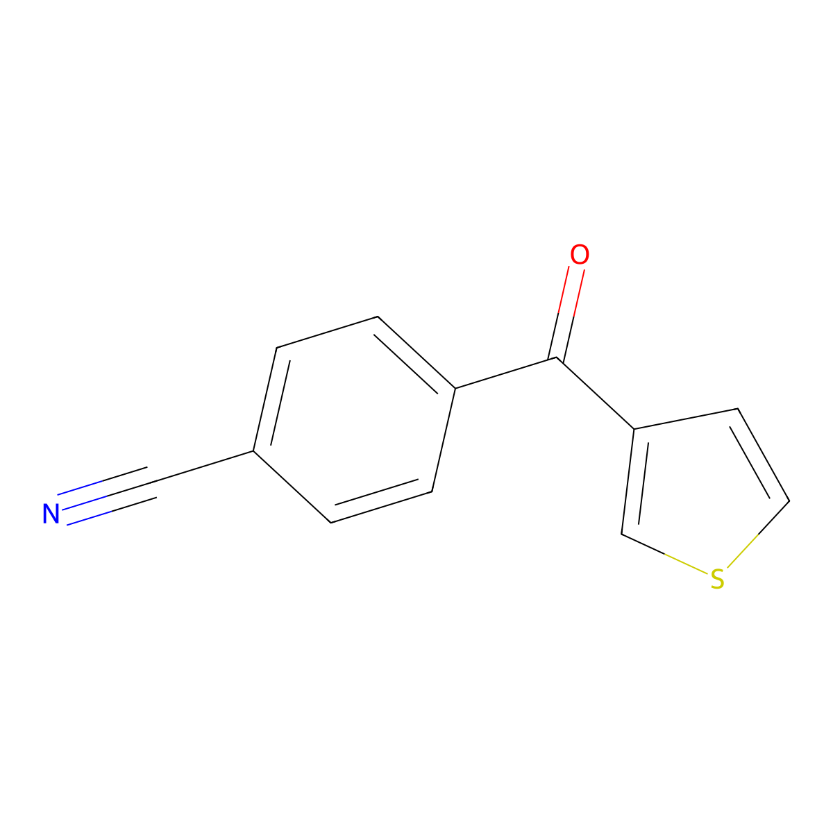 3-(4-Cyanobenzoyl)thiophene molecular structure, CAS 42296-08-2