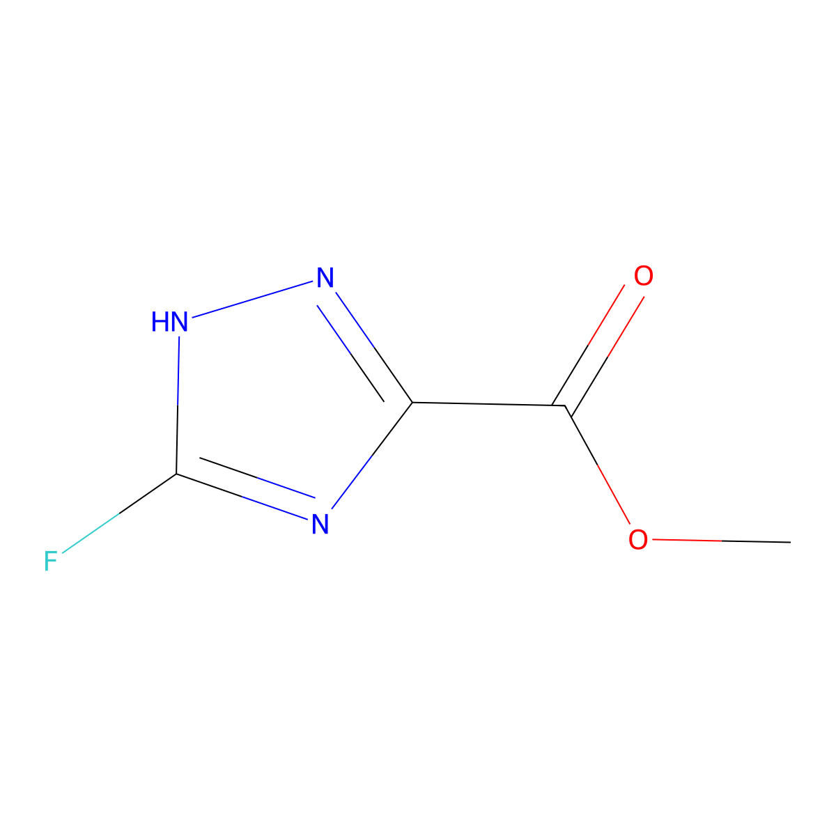 methyl 5-fluoro-1H-1,2,4-triazole-3-carboxylate molecular structure, CAS 42297-31-4