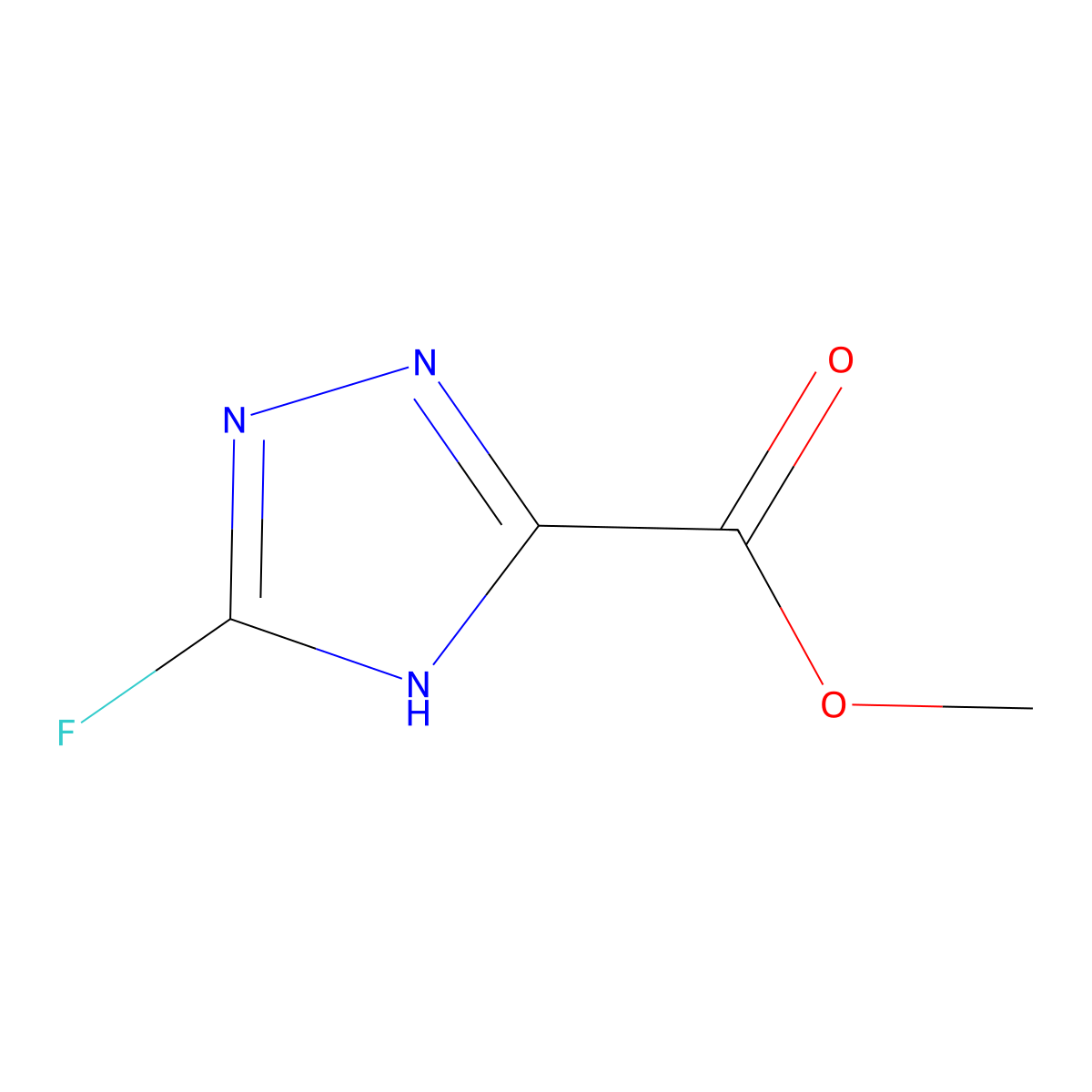 methyl 5-fluoro-1H-1,2,4-triazole-3-carboxylate molecular structure, CAS 42297-31-4