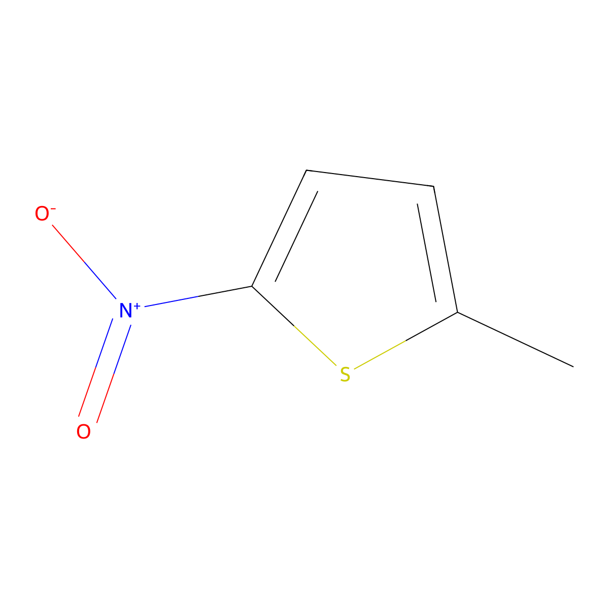 2-Methyl-5-nitrothiophene molecular structure, CAS 42297-94-9