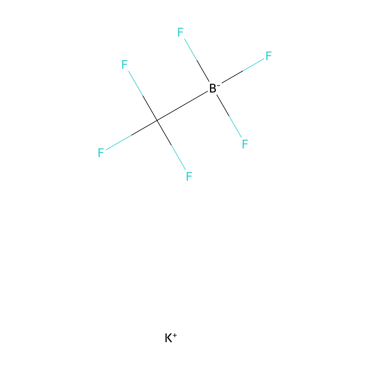 potassium trifluoro(trifluoromethyl)boranuide molecular structure, CAS 42298-15-7