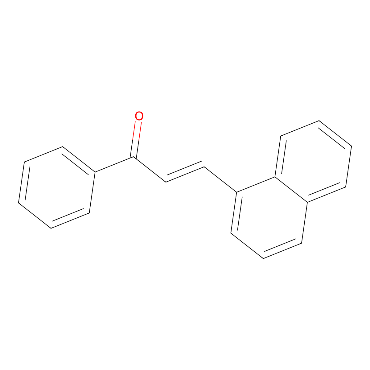 2-Propen-1-one, 3-(1-naphthalenyl)-1-phenyl- molecular structure, CAS 42299-49-0