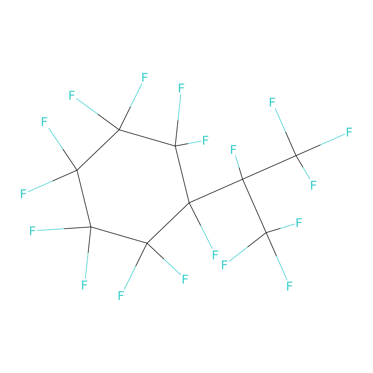 Undecafluoro(1,1,1,2,3,3,3-heptafluoropropan-2-yl)cyclohexane molecular structure, CAS 423-02-9