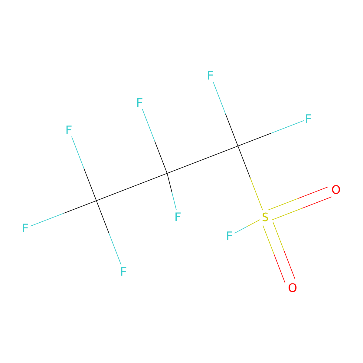 Heptafluoropropane-1-sulfonyl fluoride molecular structure, CAS 423-40-5