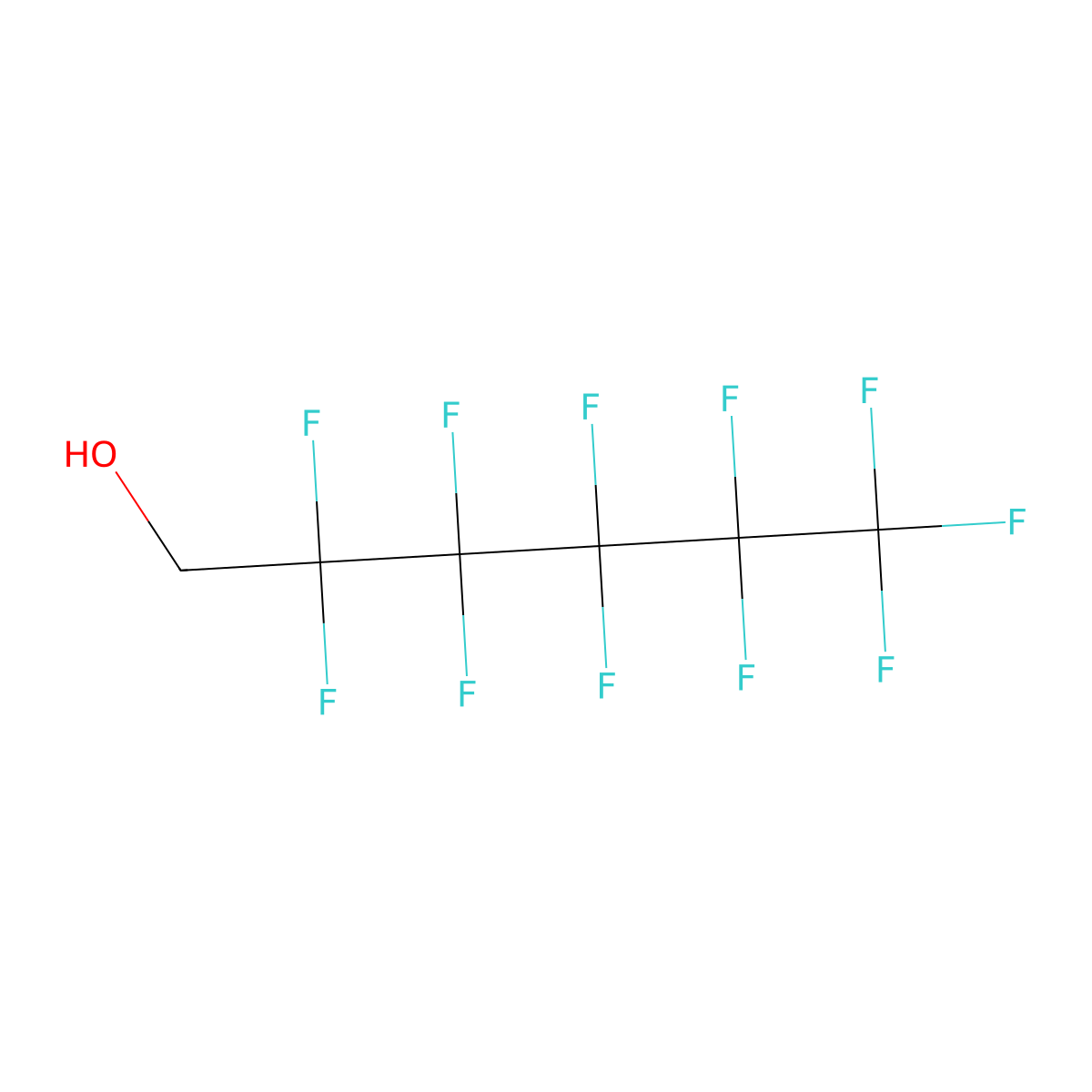 5:1 Fluorotelomer alcohol molecular structure, CAS 423-46-1