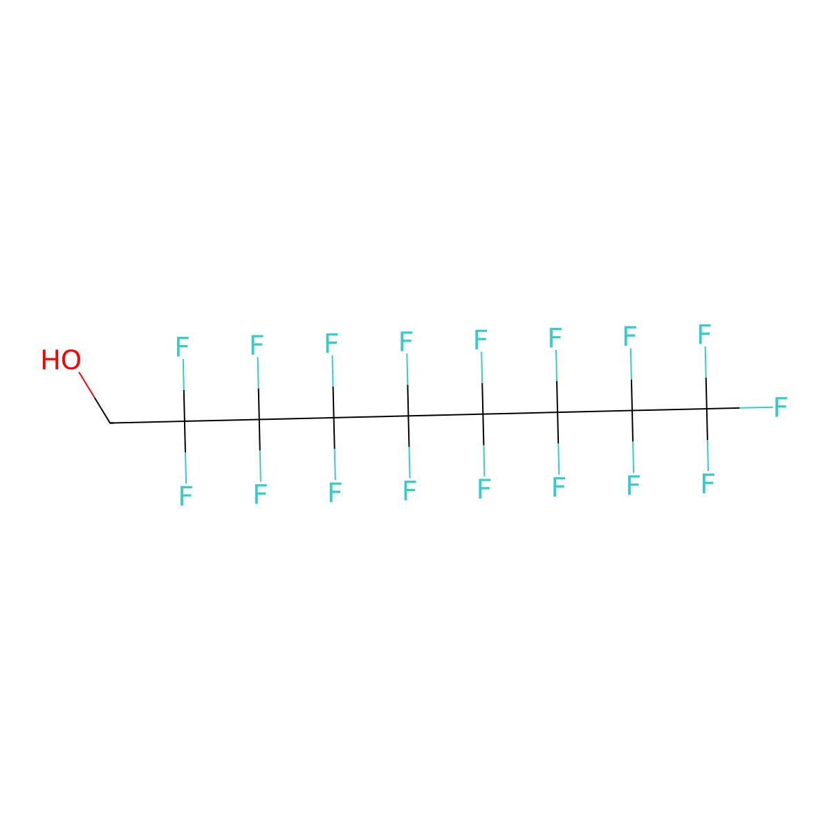 8:1 Fluorotelomer alcohol molecular structure, CAS 423-56-3