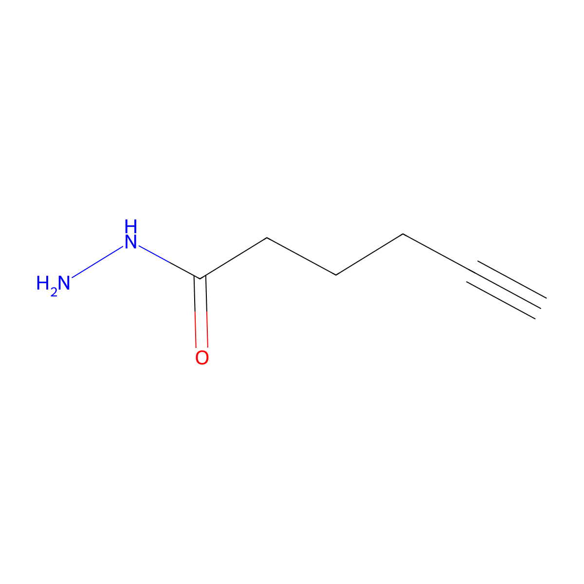 Hex-5-ynehydrazide molecular structure, CAS 4230-19-7