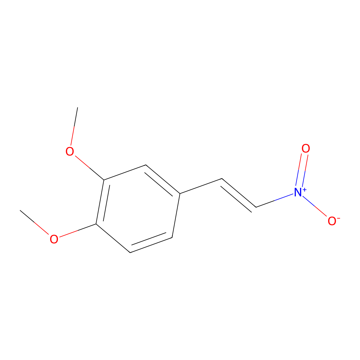 1,2-Dimethoxy-4-(2-nitrovinyl)benzene molecular structure, CAS 4230-93-7