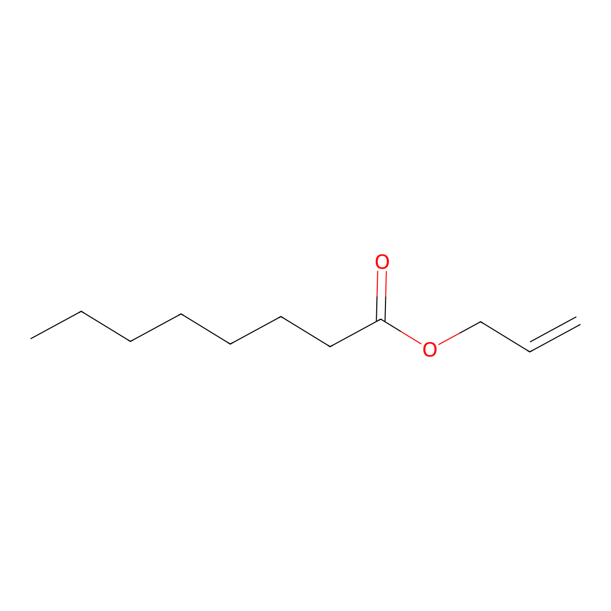 Allyl octanoate molecular structure, CAS 4230-97-1