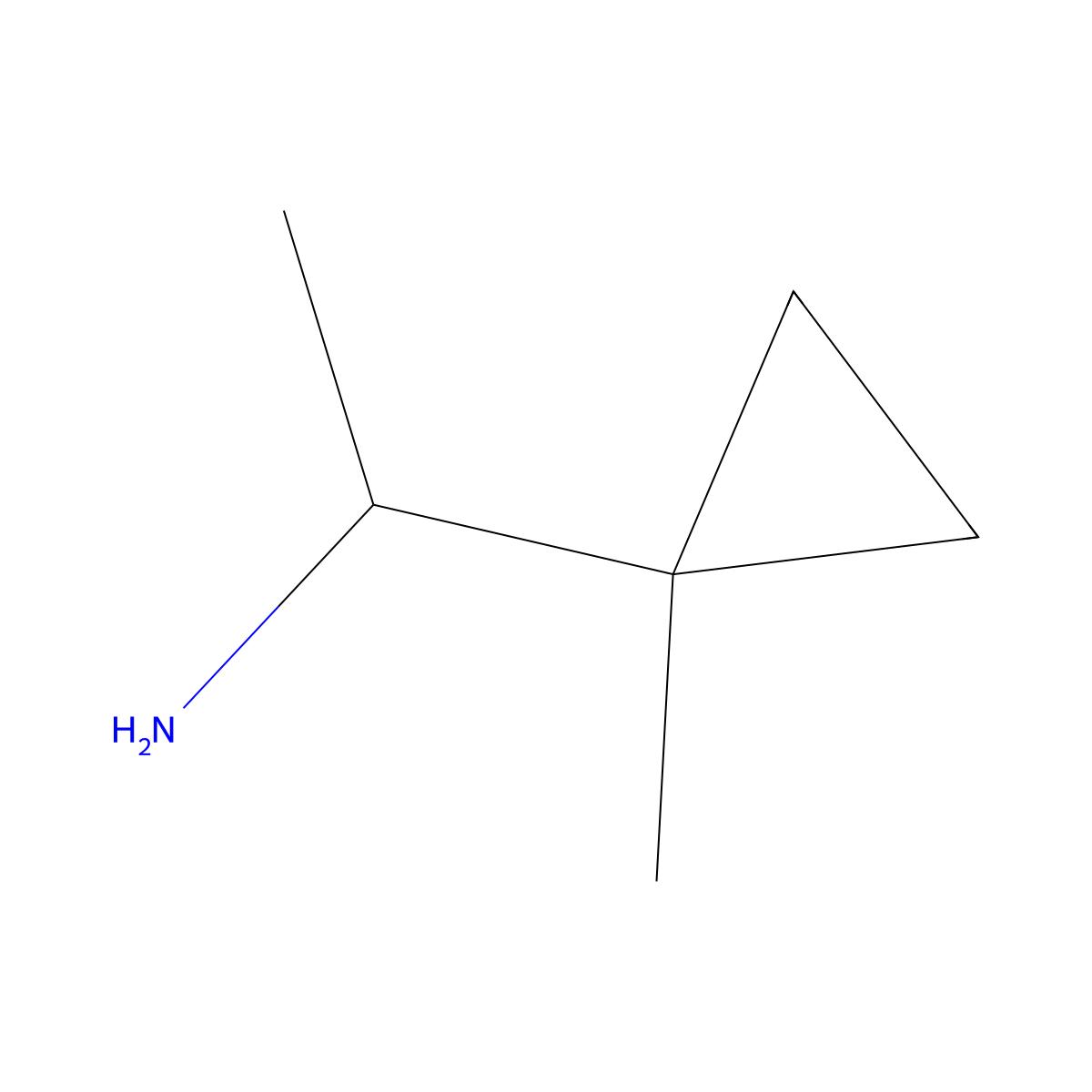 1-(1-Methylcyclopropyl)ethanamine molecular structure, CAS 42302-96-5