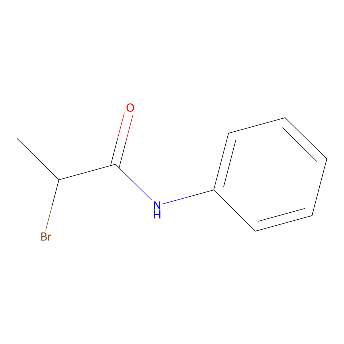 2-Bromo-N-phenylpropionamide molecular structure, CAS 42308-20-3