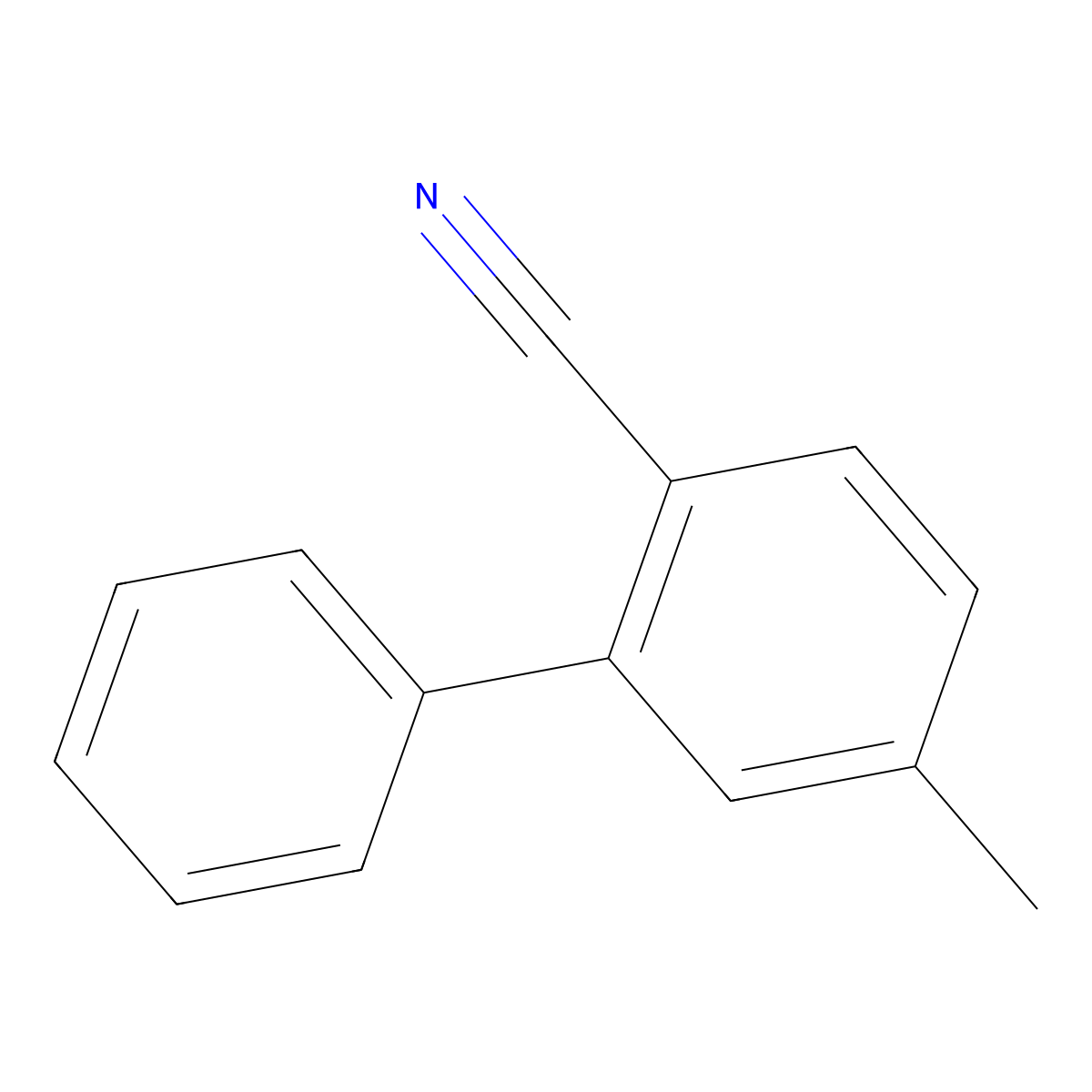 5-Methyl[1,1'-biphenyl]-2-carbonitrile molecular structure, CAS 42308-22-5