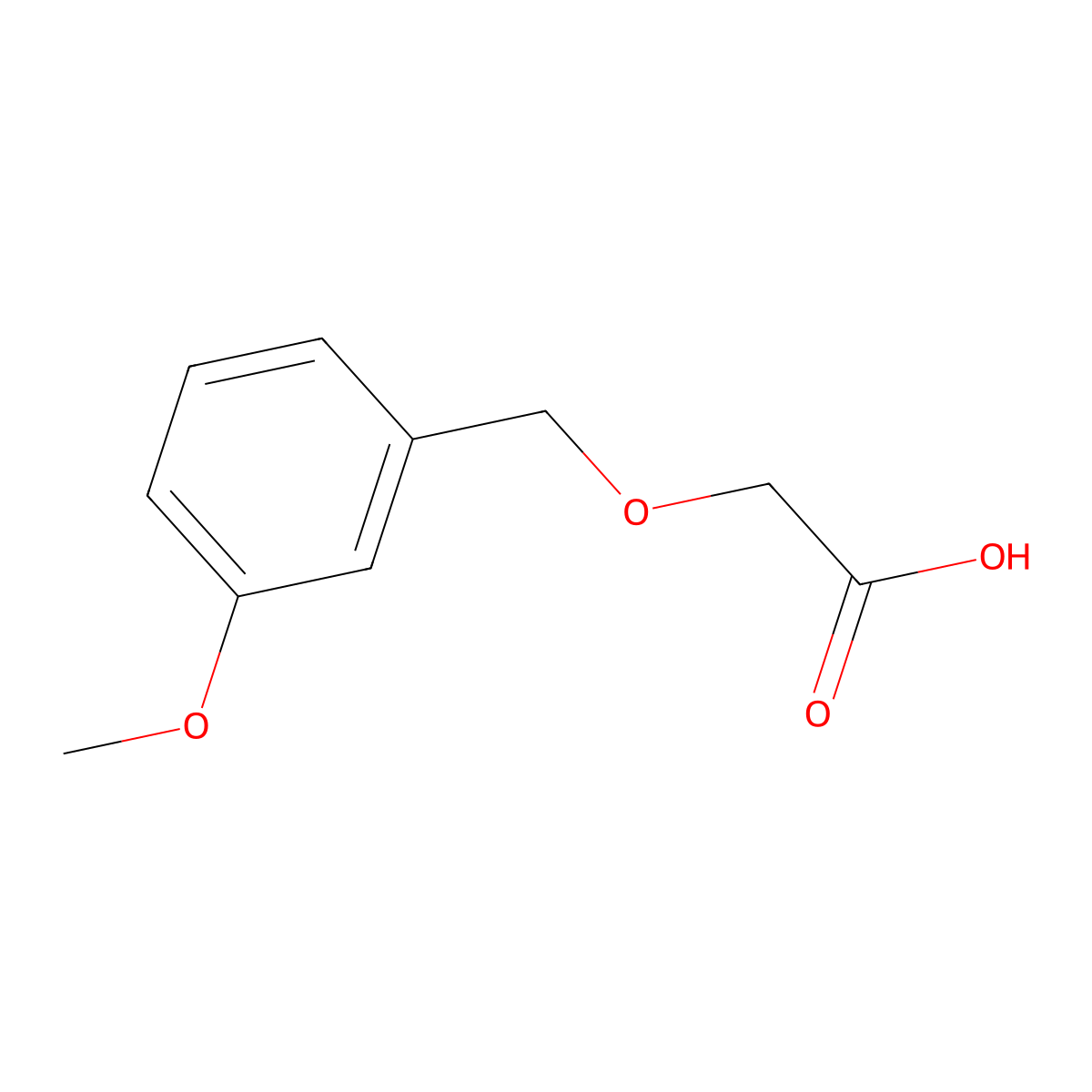 (3-Methoxybenzyloxy)acetic acid molecular structure, CAS 42308-51-0