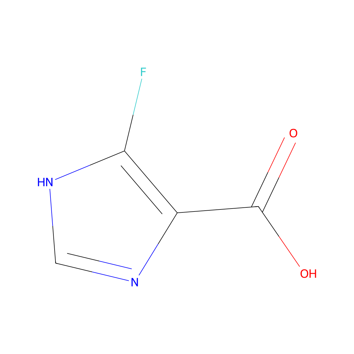 4-fluoro-1H-imidazole-5-carboxylic acid molecular structure, CAS 42309-90-0