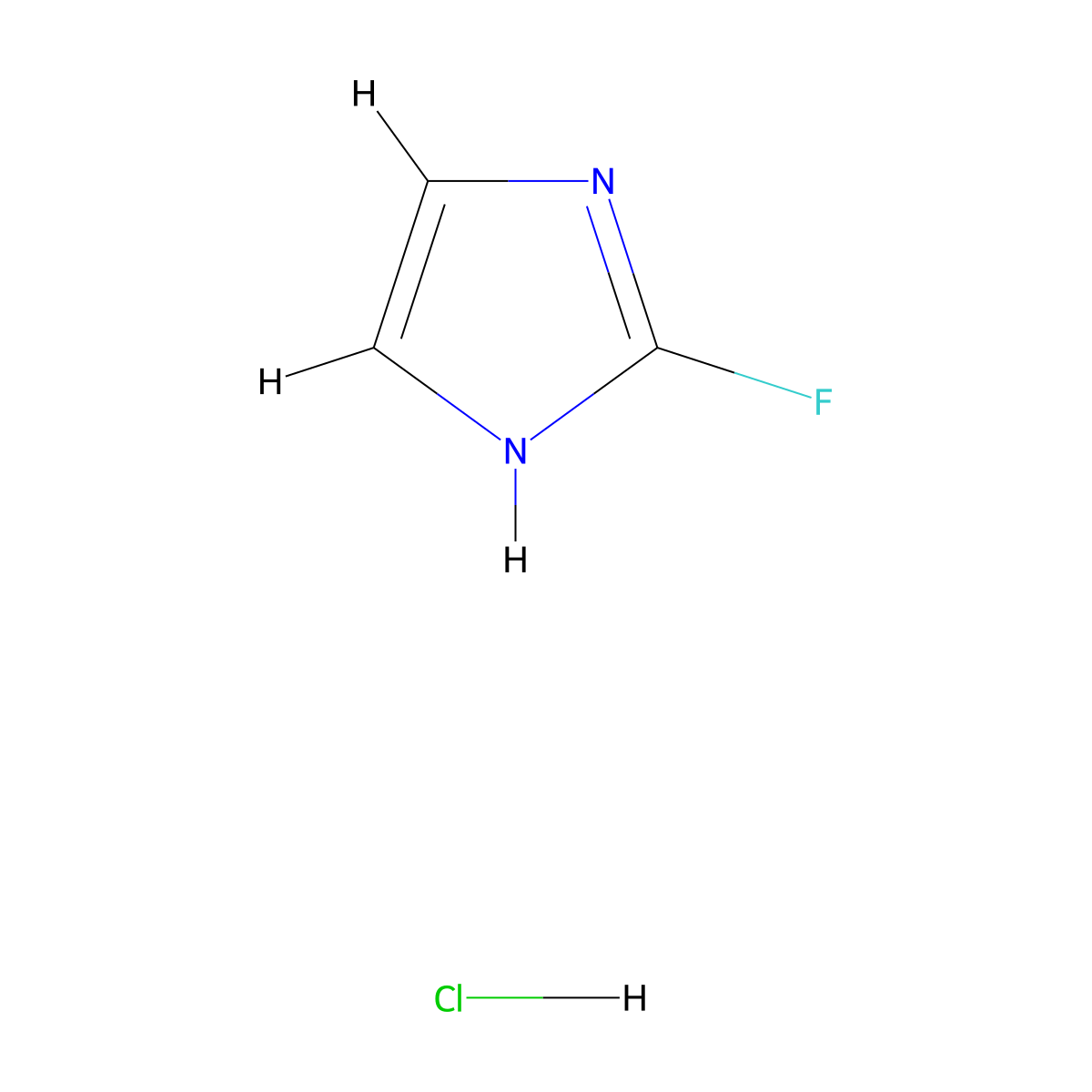2-Fluoro-1H-imidazole hydrochloride molecular structure, CAS 42309-92-2