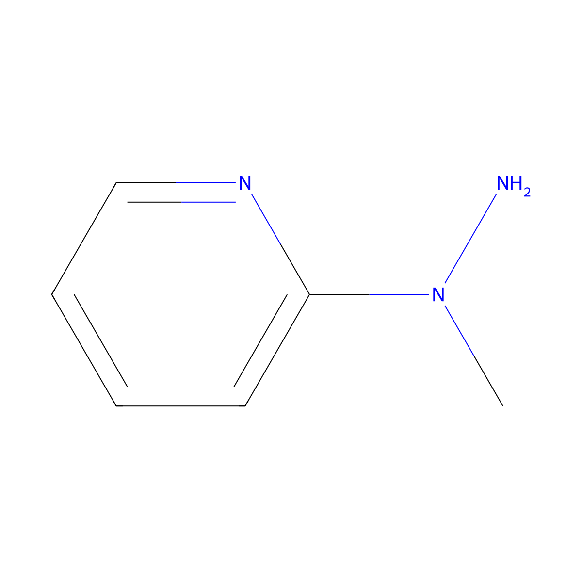 Pyridine, 2-(1-methylhydrazinyl)- molecular structure, CAS 4231-74-7