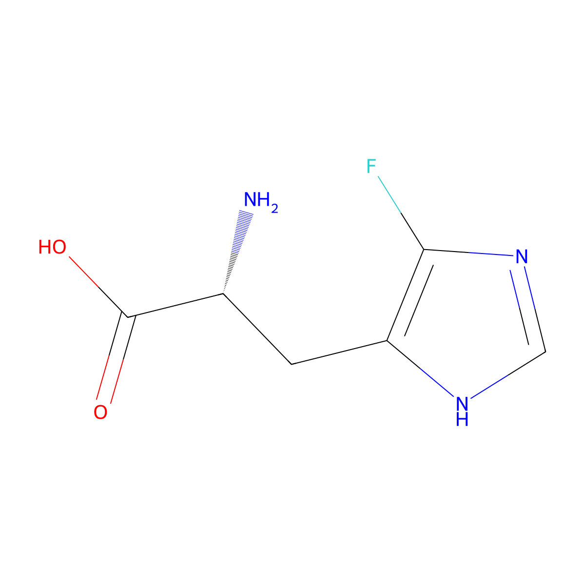 (R)-4(5)-Fluoro-histidine molecular structure, CAS 42310-04-3