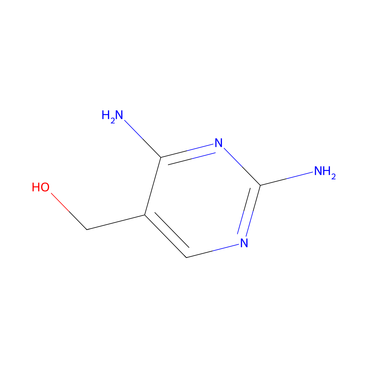 2,4-Diamino-5-pyrimidinemethanol molecular structure, CAS 42310-45-2