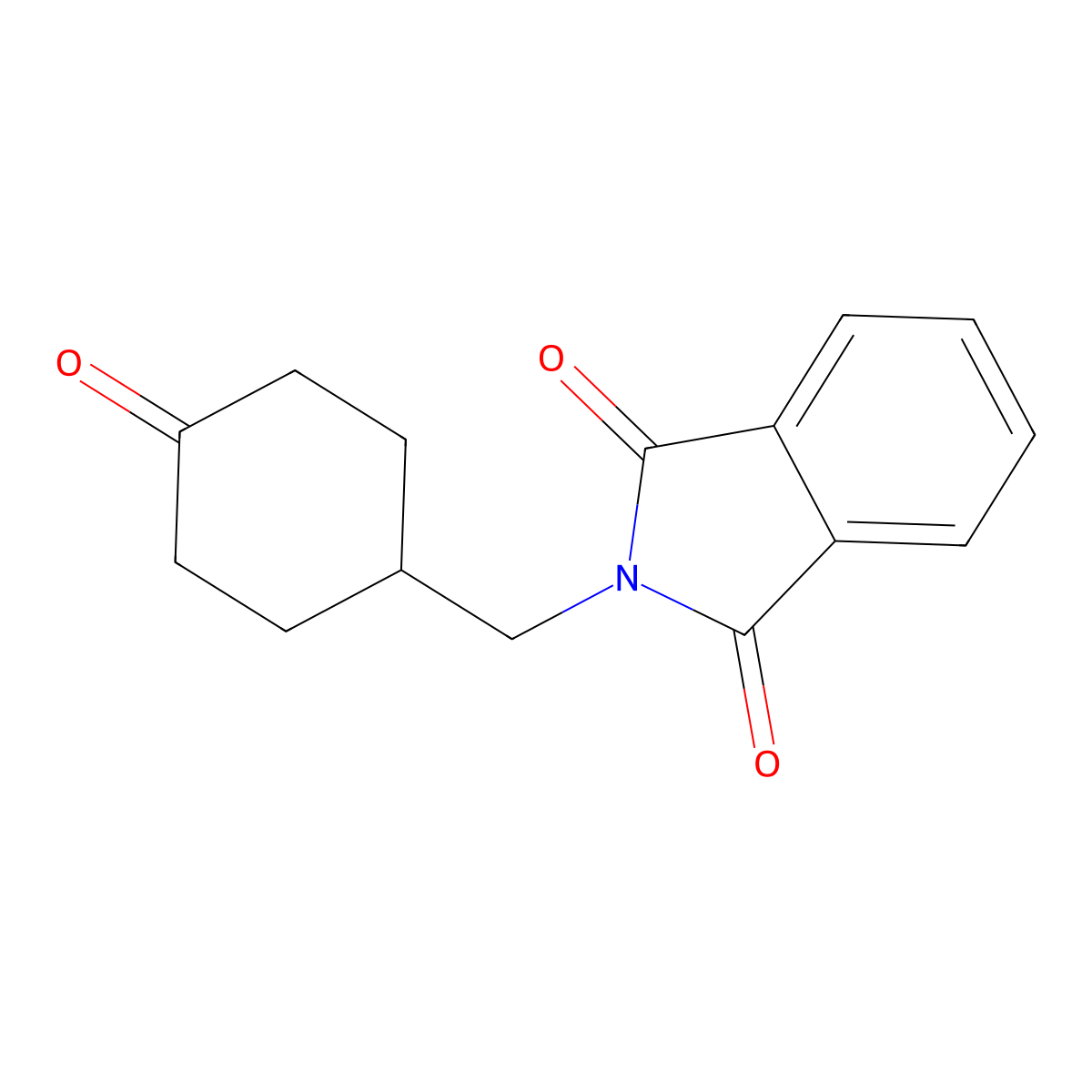 2-(4-Oxocyclohexylmethyl)isoindole-1,3-dione molecular structure, CAS 423116-18-1