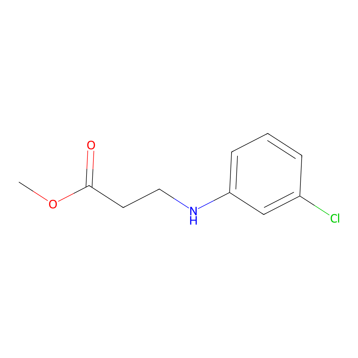 Methyl 3-((3-chlorophenyl)amino)propanoate molecular structure, CAS 42313-47-3