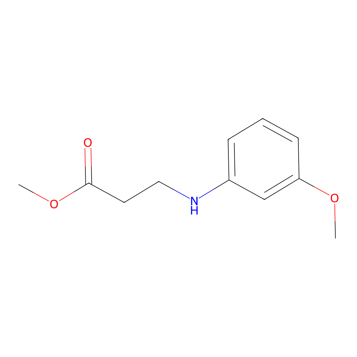 Methyl 3-((3-methoxyphenyl)amino)propanoate molecular structure, CAS 42313-49-5
