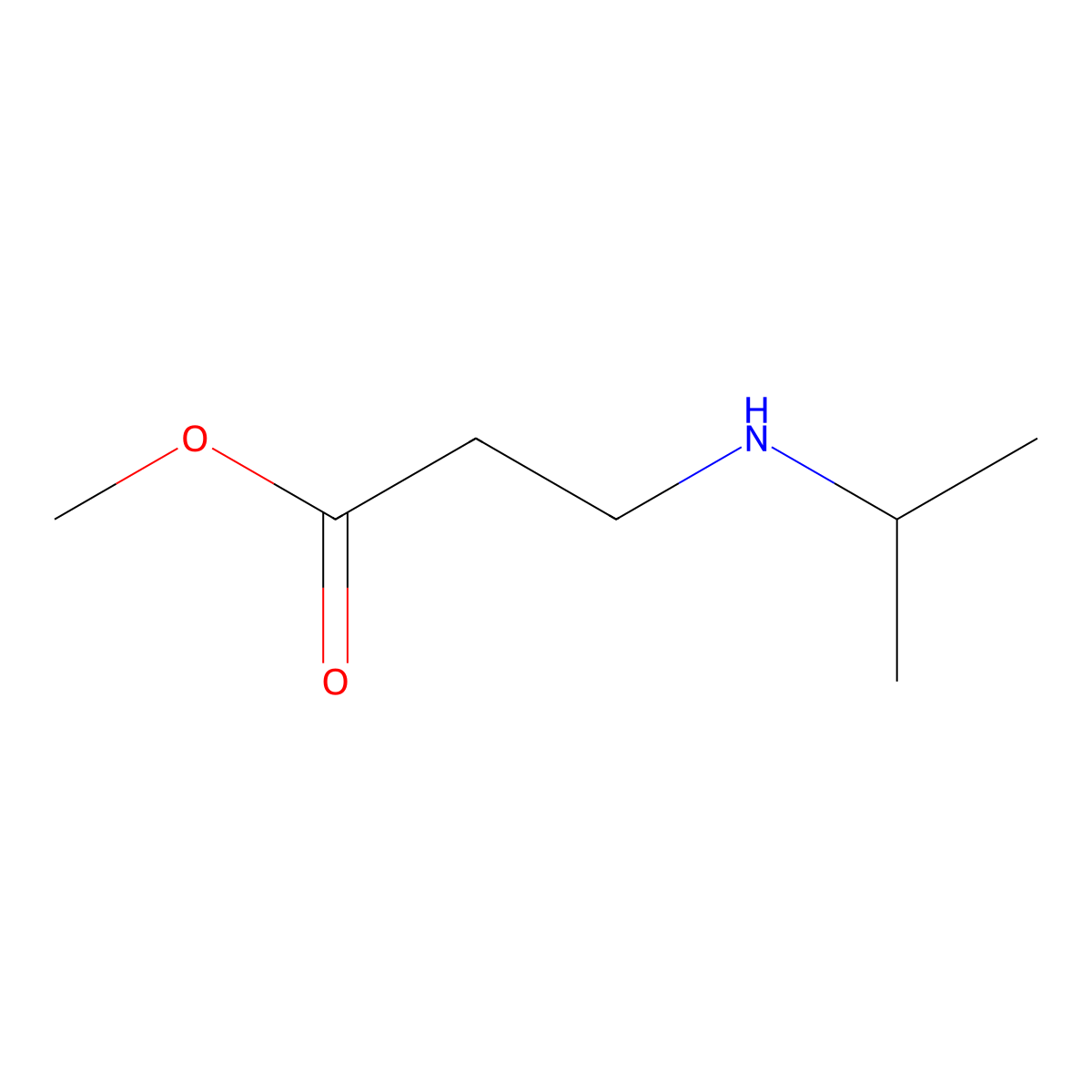 Methyl 3-[(propan-2-yl)amino]propanoate molecular structure, CAS 42313-51-9
