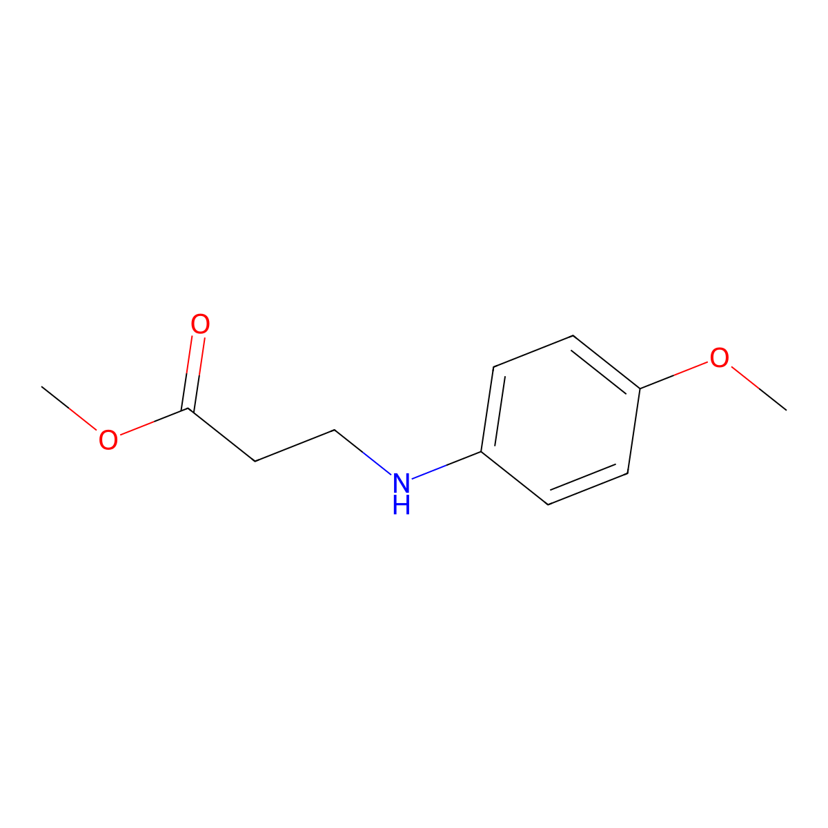 Methyl 3-[(4-Methoxyphenyl)amino]propanoate molecular structure, CAS 42313-52-0