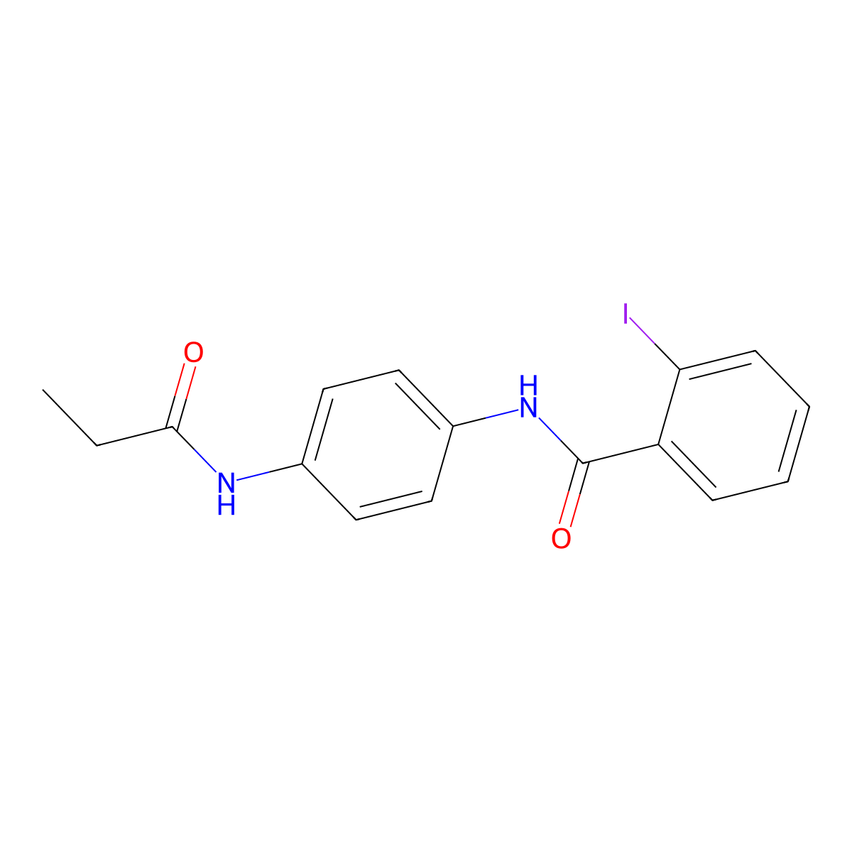 2-iodo-N-[4-(propanoylamino)phenyl]benzamide molecular structure, CAS 423145-68-0