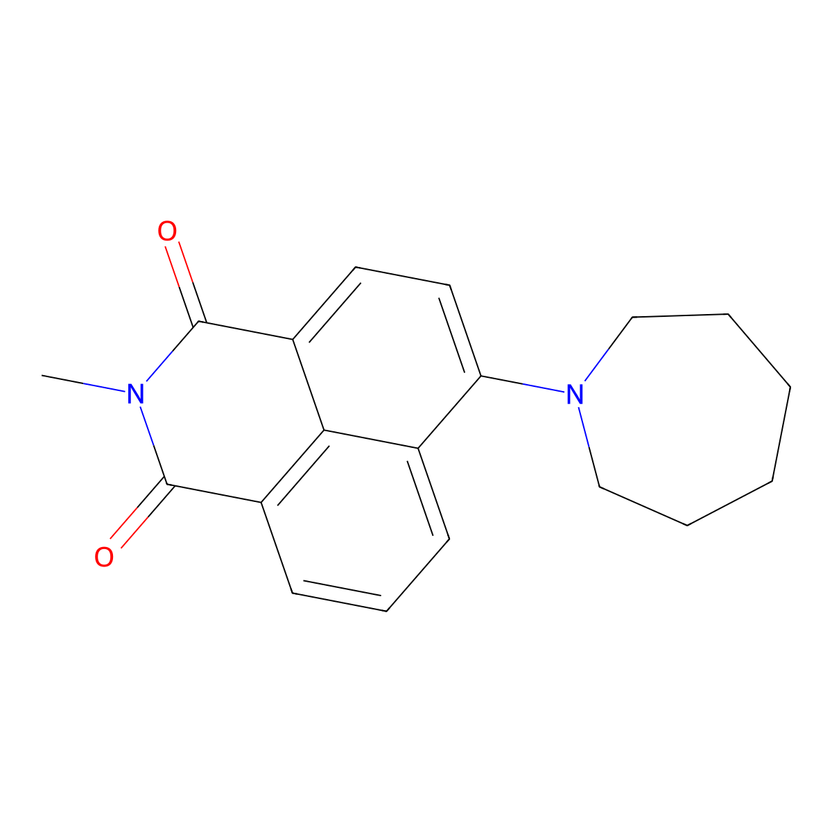 6-(1-azepanyl)-2-methyl-1H-benzo[de]isoquinoline-1,3(2H)-dione molecular structure, CAS 423147-18-6