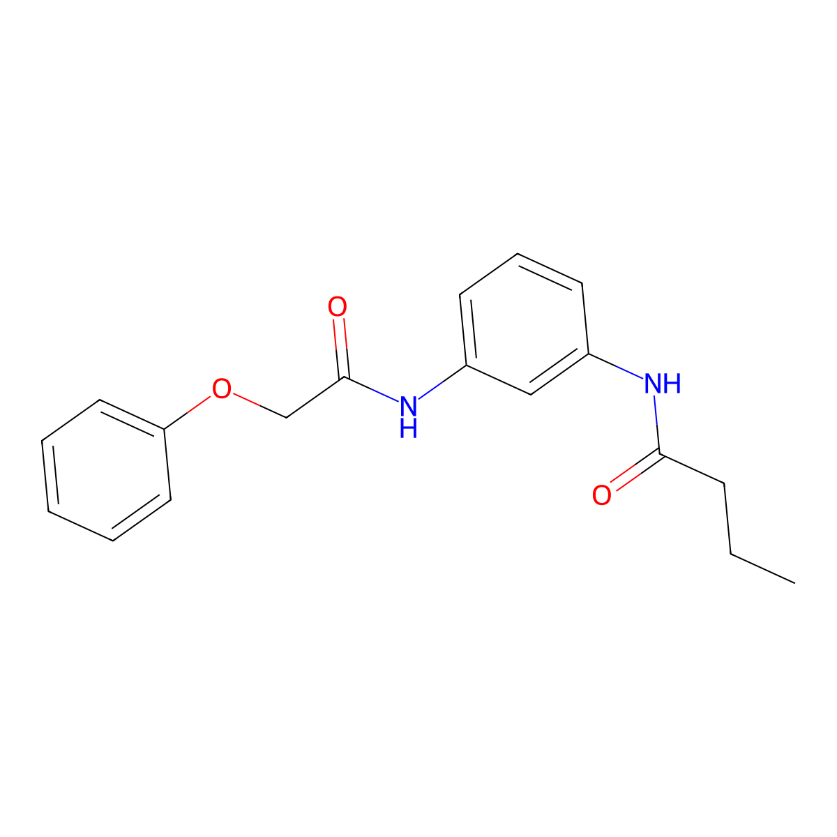 N-[3-[(2-phenoxyacetyl)amino]phenyl]butanamide molecular structure, CAS 423147-46-0