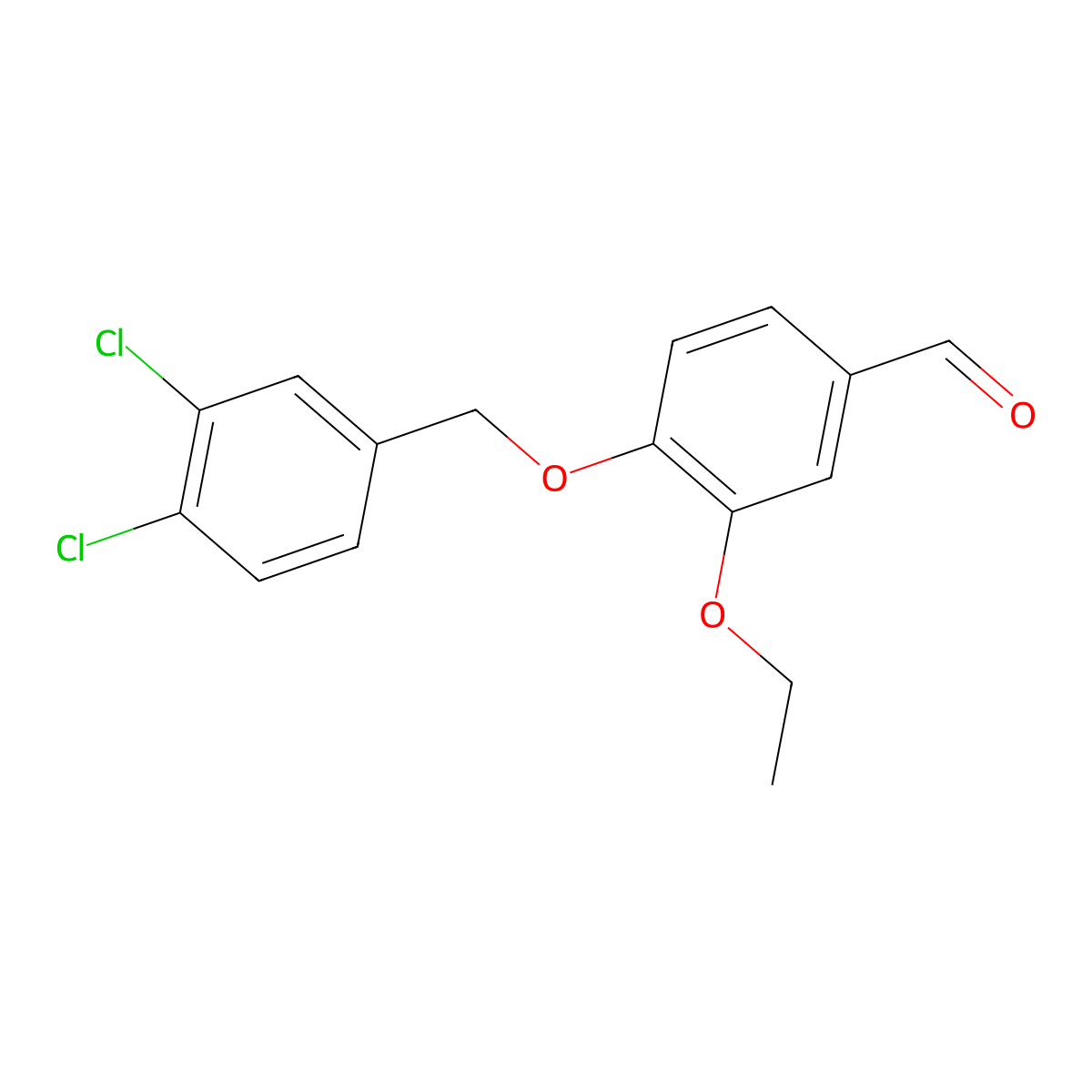 4-[(3,4-Dichlorobenzyl)oxy]-3-ethoxybenzaldehyde molecular structure, CAS 423148-76-9