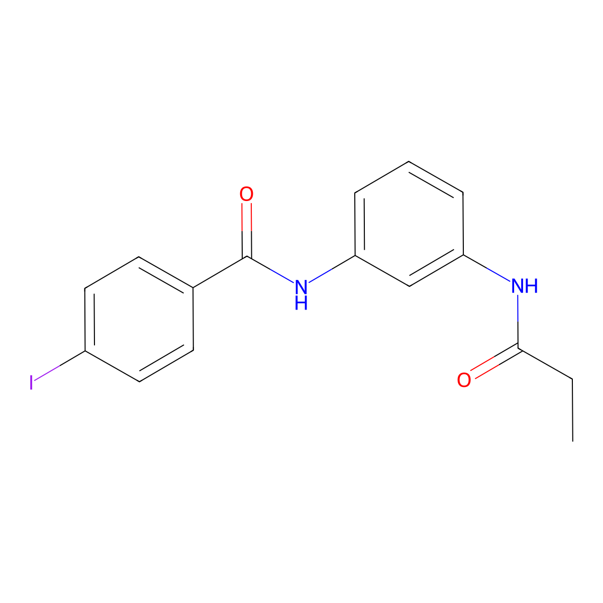 4-iodo-N-[3-(propanoylamino)phenyl]benzamide molecular structure, CAS 423149-04-6