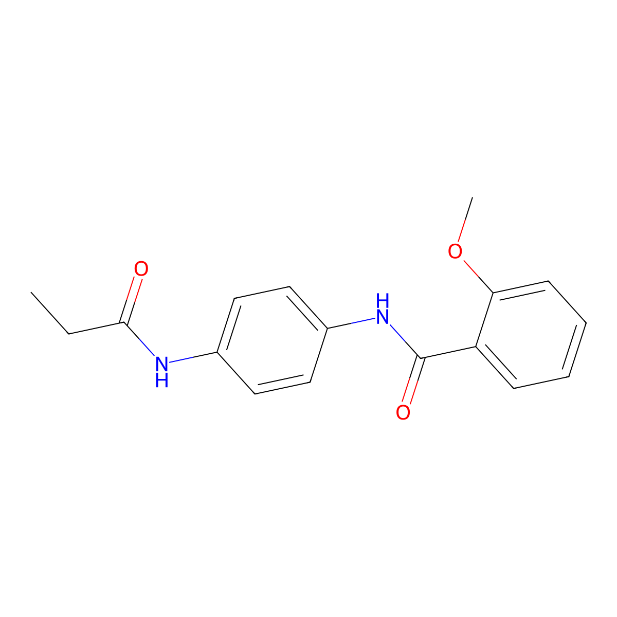 2-methoxy-N-[4-(propanoylamino)phenyl]benzamide molecular structure, CAS 423150-15-6