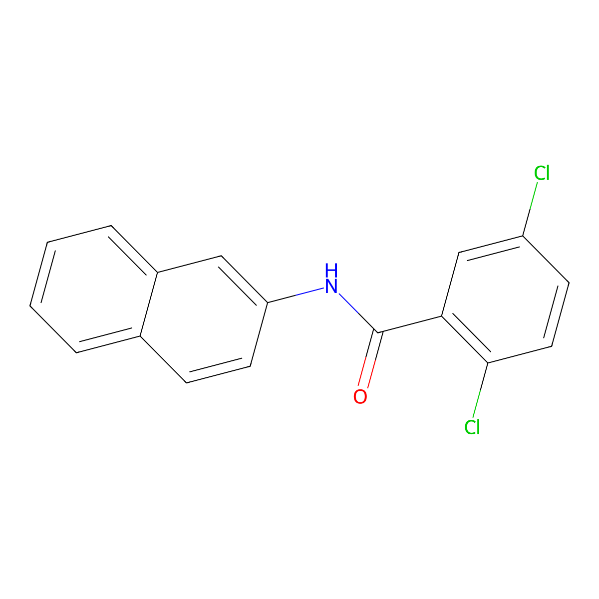 2,5-dichloro-N-(naphthalen-2-yl)benzamide molecular structure, CAS 423150-21-4