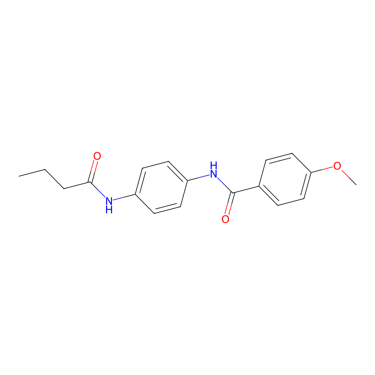 N-[4-(butanoylamino)phenyl]-4-methoxybenzamide molecular structure, CAS 423150-88-3