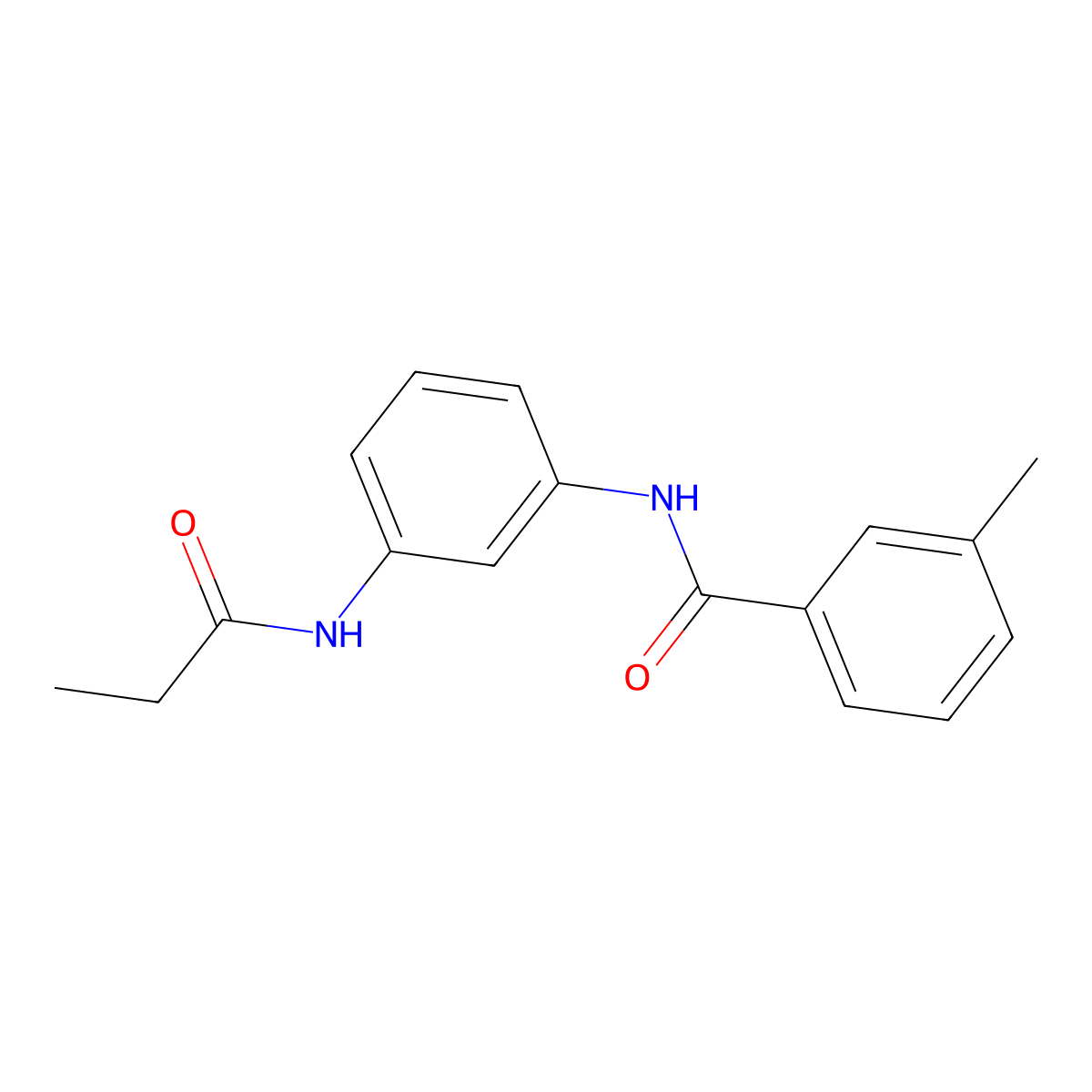 3-methyl-N-[3-(propanoylamino)phenyl]benzamide molecular structure, CAS 423151-18-2
