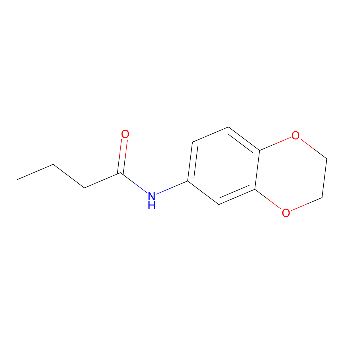 N-(2,3-dihydro-1,4-benzodioxin-6-yl)butanamide molecular structure, CAS 423151-36-4
