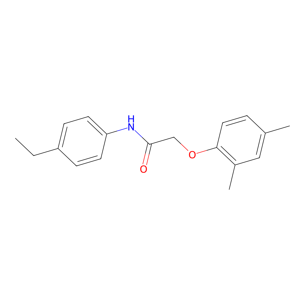 2-(2,4-dimethylphenoxy)-N-(4-ethylphenyl)acetamide molecular structure, CAS 423151-73-9